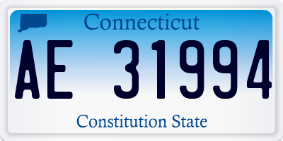 CT license plate AE31994