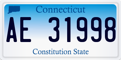 CT license plate AE31998