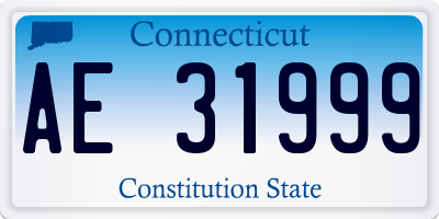CT license plate AE31999
