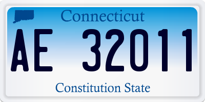CT license plate AE32011