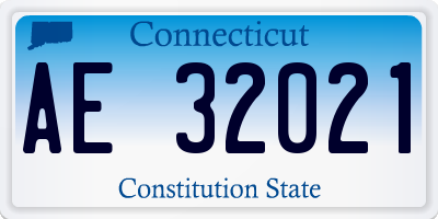 CT license plate AE32021