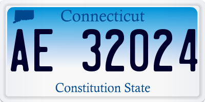 CT license plate AE32024
