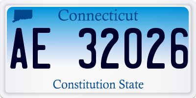 CT license plate AE32026