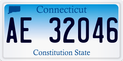 CT license plate AE32046