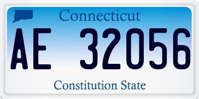 CT license plate AE32056