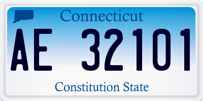 CT license plate AE32101