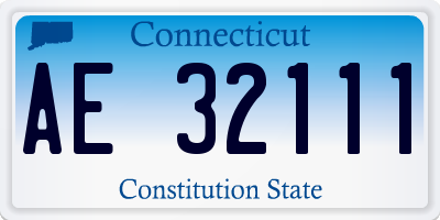 CT license plate AE32111