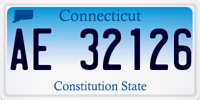 CT license plate AE32126