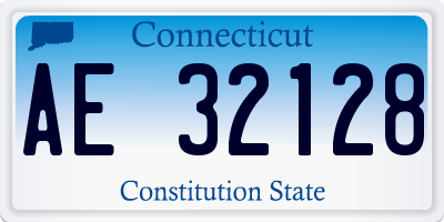 CT license plate AE32128