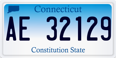 CT license plate AE32129