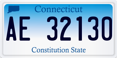 CT license plate AE32130