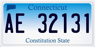 CT license plate AE32131