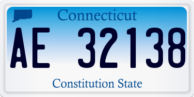 CT license plate AE32138
