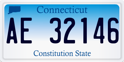 CT license plate AE32146