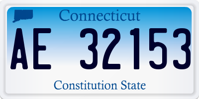 CT license plate AE32153