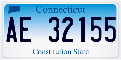 CT license plate AE32155