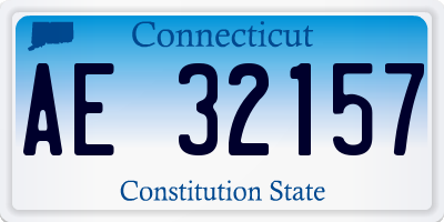 CT license plate AE32157