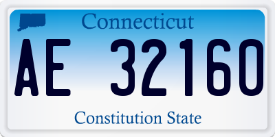 CT license plate AE32160