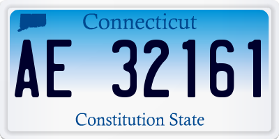 CT license plate AE32161