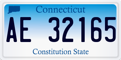 CT license plate AE32165