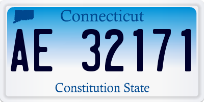 CT license plate AE32171