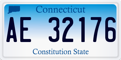CT license plate AE32176