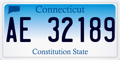 CT license plate AE32189