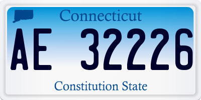CT license plate AE32226