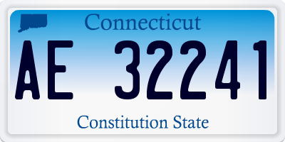CT license plate AE32241