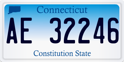 CT license plate AE32246
