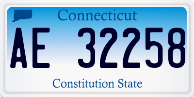 CT license plate AE32258