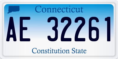 CT license plate AE32261