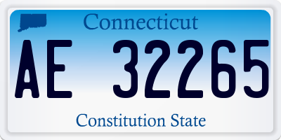 CT license plate AE32265