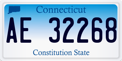 CT license plate AE32268