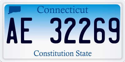 CT license plate AE32269