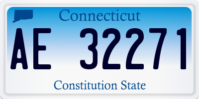 CT license plate AE32271