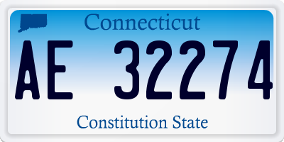 CT license plate AE32274