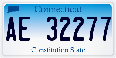 CT license plate AE32277