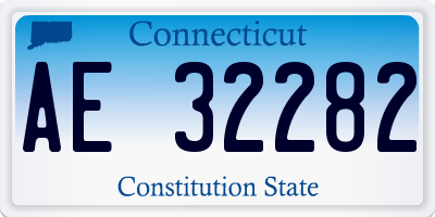 CT license plate AE32282
