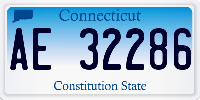 CT license plate AE32286