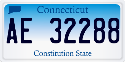 CT license plate AE32288