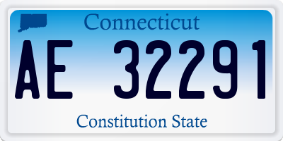 CT license plate AE32291