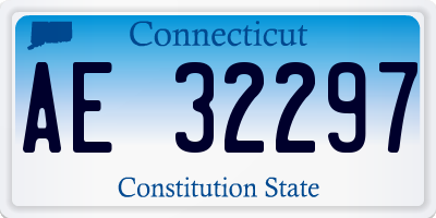 CT license plate AE32297