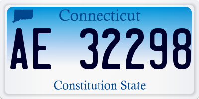 CT license plate AE32298