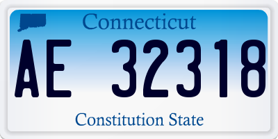 CT license plate AE32318