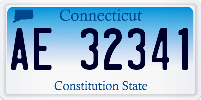 CT license plate AE32341