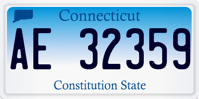 CT license plate AE32359