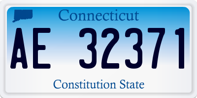 CT license plate AE32371