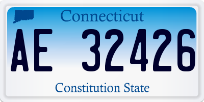CT license plate AE32426