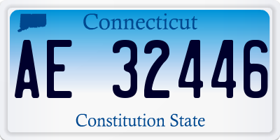 CT license plate AE32446